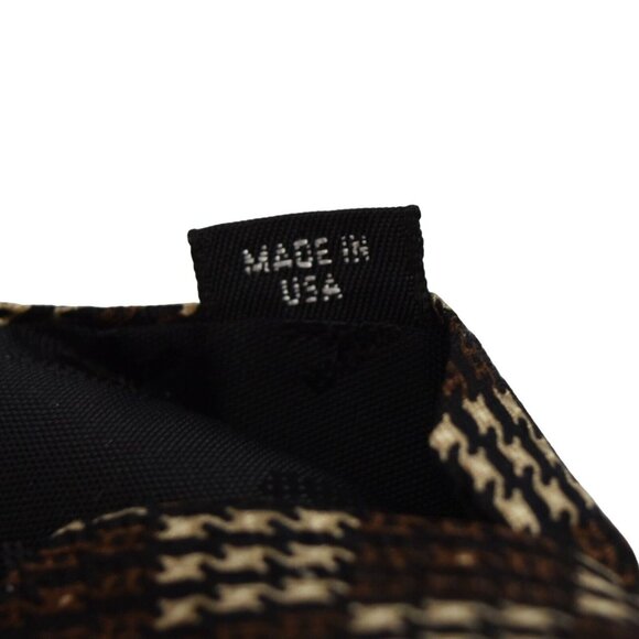 Kenneth Cole New York Mens Necktie Tie Geometric Brown Cream Black 59 in - Picture 6 of 6